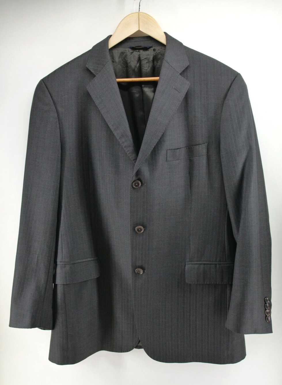 Brooks Brothers 1818 Regent Loro Piana Wool Blazer Size 43R 36 Gray Three Button